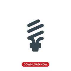 Obraz premium Light bulb icon vector