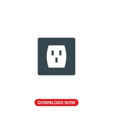 Plug in icon vector