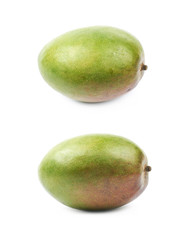 Single ripe mango fruit isolated