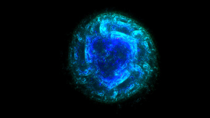 3D rendering abstract fractal light background