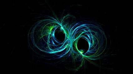 3D rendering abstract fractal light background