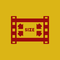 movie frame Vector illustration in flat style film strip size