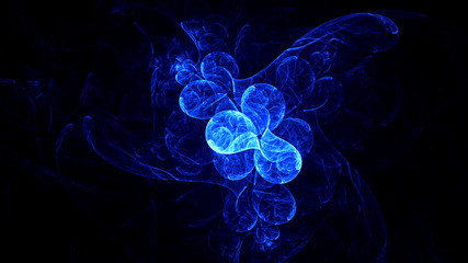 3D rendering abstract fractal light background