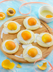 Eggs Easter cookies with apricot