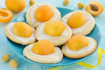 Eggs Easter cookies with apricot