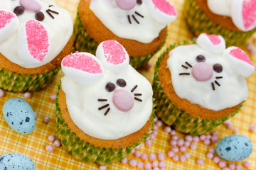 Easter bunny cupcakes