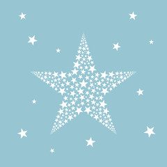Seamless stars pattern. Vector.Illustration