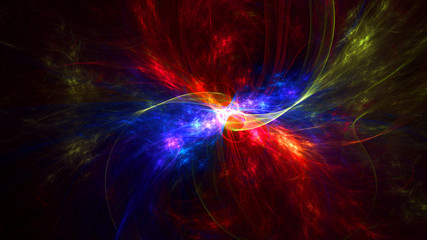 3D rendering abstract fractal light background