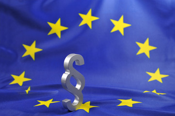 Paragraph, Europarecht, Europa, Flagge, Europäische Union, EU, Unionsrecht, Euro, europäisches Recht, Europäischer Gerichtshof, Vertragsrecht, Staatsschulden, Brexit, Grexit, Frexit, Nexit