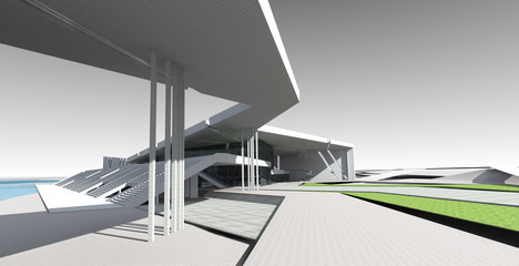 3D concept of building