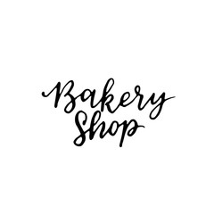 Fototapeta na wymiar Vector vintage bakery hand lettering logo, badge. Typography design elements, modern calligraphy illustration with cookie illustrations for prints, cards, posters, products packaging, branding.