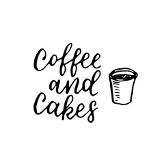 Vector vintage bakery hand lettering logo, badge. Typography design elements, modern calligraphy illustration with cookie illustrations for prints, cards, posters, products packaging, branding.