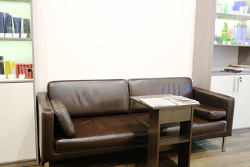 Client room in a beauty shop, hairdressing salon etc.