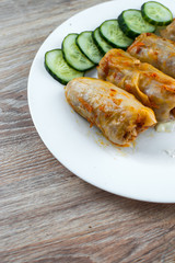 Homemade cabbage rolls