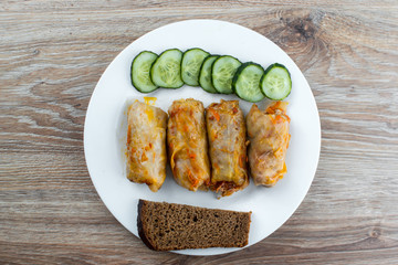 Homemade cabbage rolls