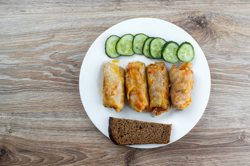 Homemade cabbage rolls