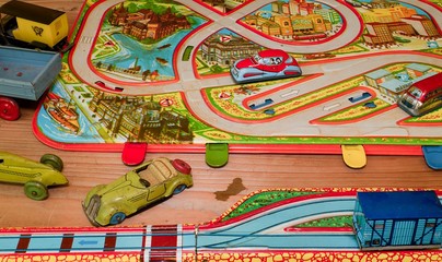 Obraz premium Vintage toys. Toys for boys. Retro toys.