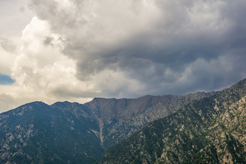 mountains on a sunny day