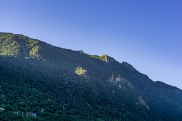 mountains on a sunny day