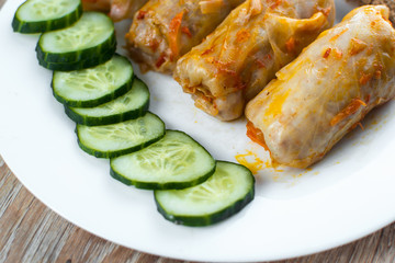 Homemade cabbage rolls