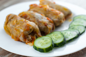 Homemade cabbage rolls
