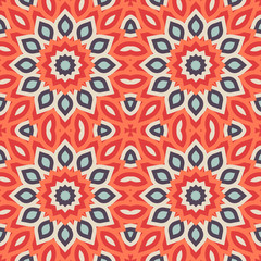 Arabic ornament with abstract flowers