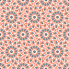 Arabic ornament with abstract flowers