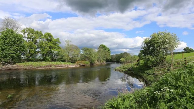 River Earn Near Crieff Scotland 
