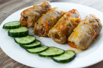 Homemade cabbage rolls