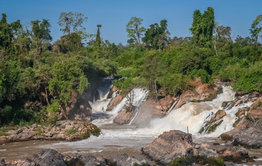 Fototapeta na wymiar Khone Falls in Laos
