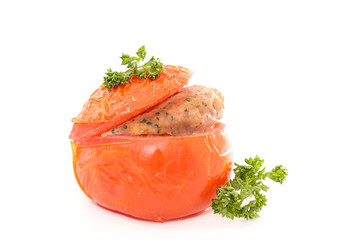 baked tomato filled with meat