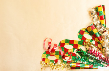 Carnival party mask decorations Holidays background