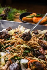  sundae gopchang bokkeum. Stir-fried Korean Sausage with beef tripe.	