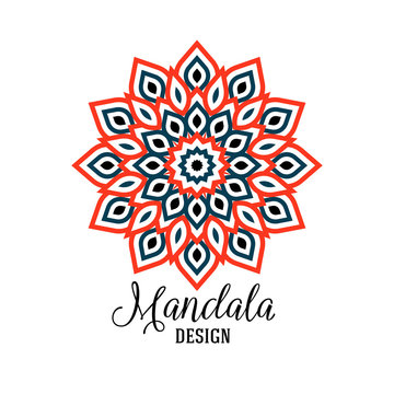 Vector madala, round ornament