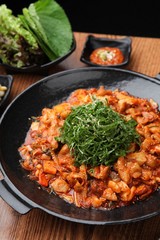 yache gopchang bokkeum. Stir-fried Beef Tripe with Vegetables.