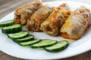 Homemade cabbage rolls