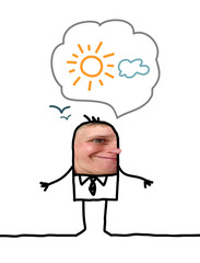 Cartoon people - Optimistic man