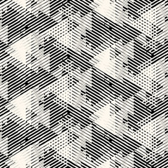 Geometric pattern with striped triangles