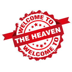 Welcome to the heaven stamp.Sign.Seal.Logo