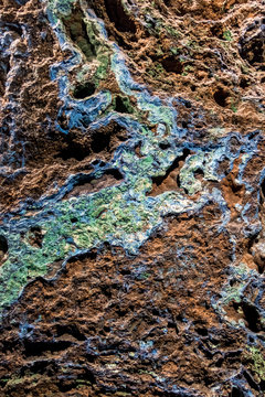 Azurite and Malachite Stone Texture