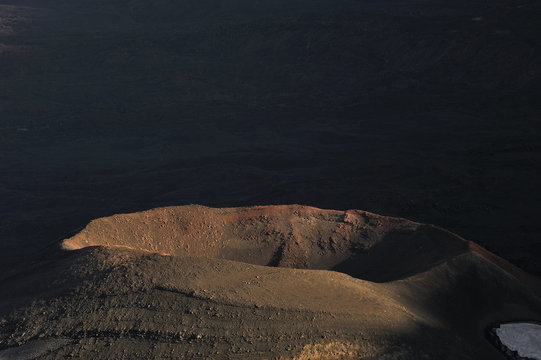 Old cone in the "Valley del Bove" the eastern side of Mount Etna Volcano, Sicily, Italy, May 2009