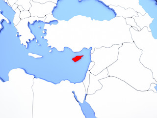 Cyprus in red on map