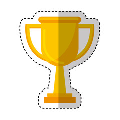 trophy award isolated icon vector illustration design