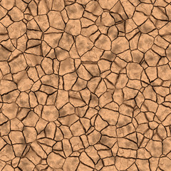 Seamless cracked soil pattern  