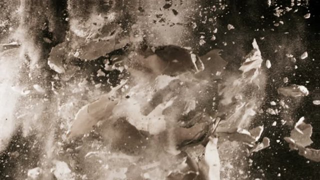 Falling Debris With Shaking Camera