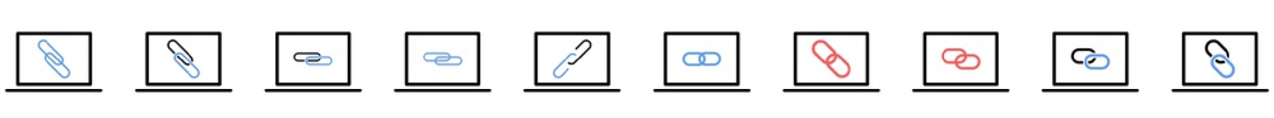 Link_Share_colored icon - Flat design, glyph style icon - Small colored