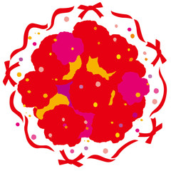 カーネーション リボン レッド