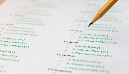 Obraz premium english exam on table