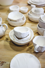 workshop production of ceramic tableware finished products