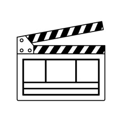 Fototapeta premium video clapperboard isolated icon vector illustration design
